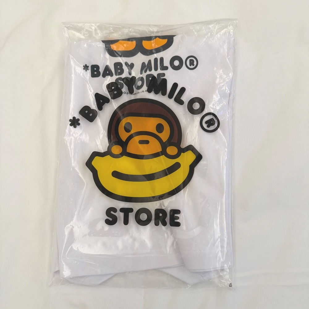 NWT A Bathing Ape BAPE Baby Milo Store White Camo Graphic T-Shirt Mens Large - Picture 10 of 10